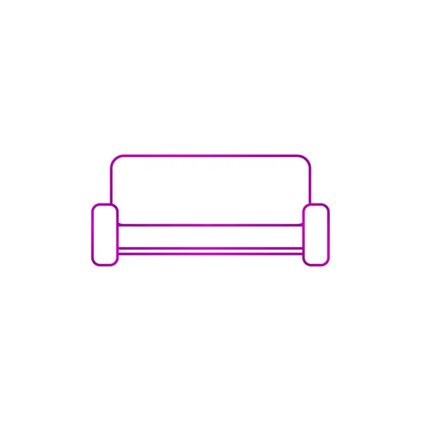 Sofa Icons. Modern design flat style icon. — Stock Vector