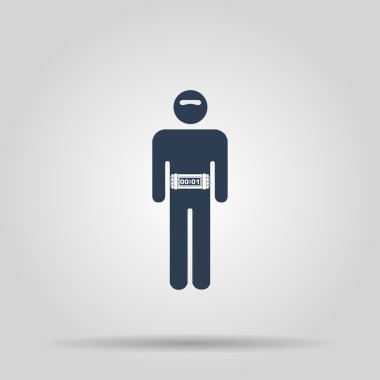 terörist simgesi. Vektör konsept illüstrasyon tasarımı için