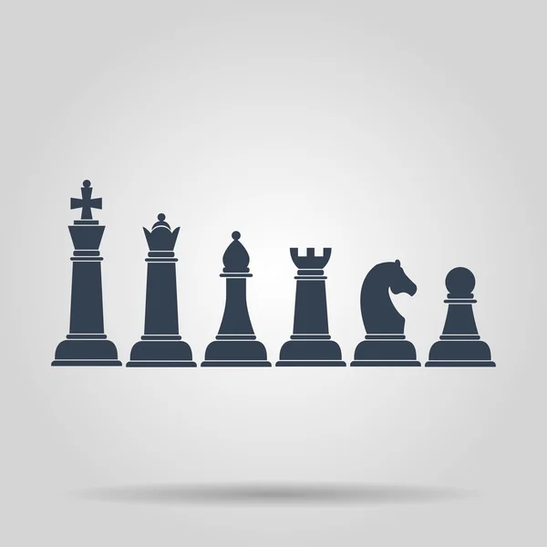 Набір іменованих піктограм шахової фігури — стоковий вектор