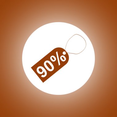 Etiket simgesi, vektör illüstrasyonu. düz tasarım biçimi