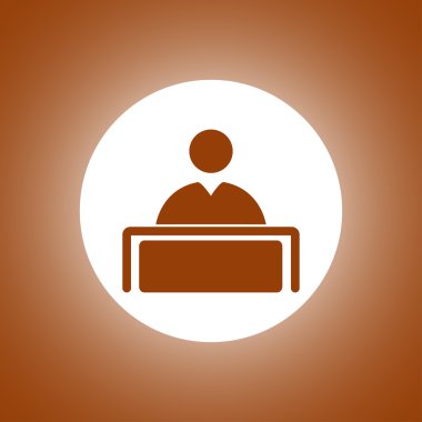 iş adamının düz simgesi