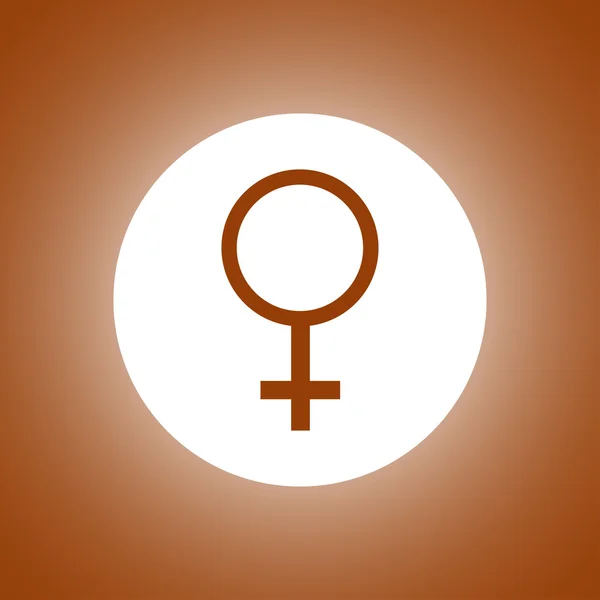 Icono de signo femenino — Vector de stock