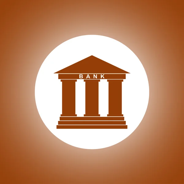 Icono del banco. Estilo plano de diseño moderno — Archivo Imágenes Vectoriales