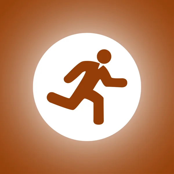 Homem correndo ícone — Vetor de Stock