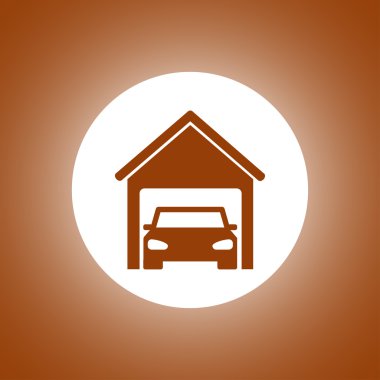 araç garaj. Düz tasarım stili.