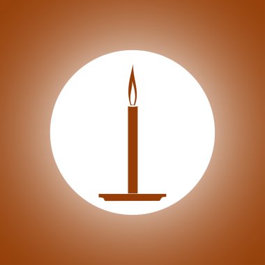 Mum simgesi. düz tasarım biçimi.