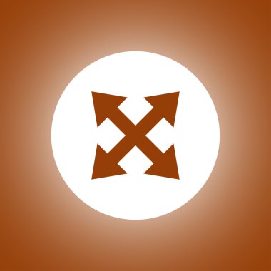 tam ekran işareti simgesi. ok simgesi.