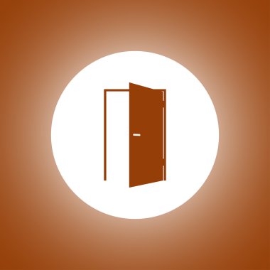 Kapı simgesi. düz tasarım biçimi.
