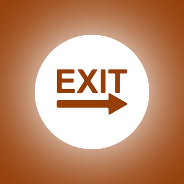 Çıkış simgesi - vektör illüstrasyonu