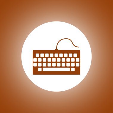 klavye simgesini. Düz tasarım stili.