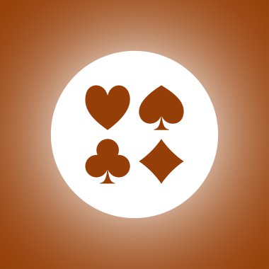 vektör iskambil takım elbise simge simge seti.