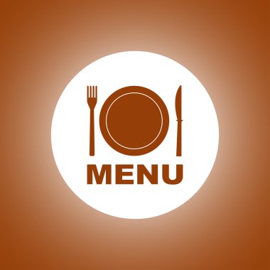 çatal bıçak takımı işareti ile menü