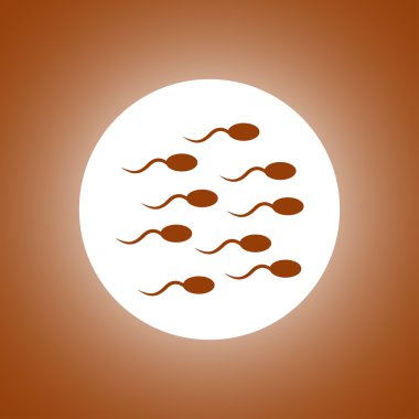 Sperm simgesi. Düz tasarım stili.