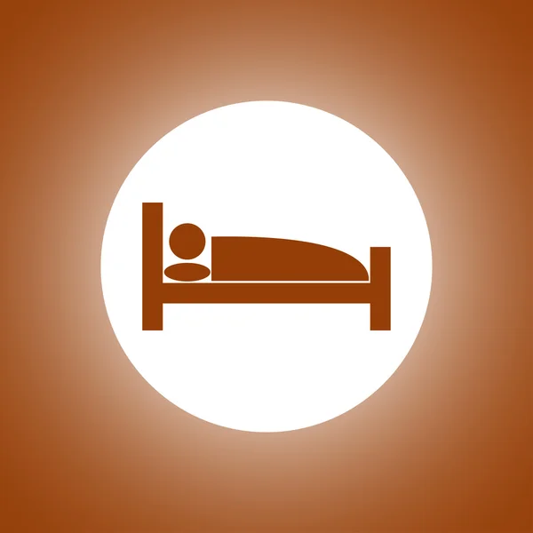 Símbolo de dormir. Estilo de design plano . — Vetor de Stock