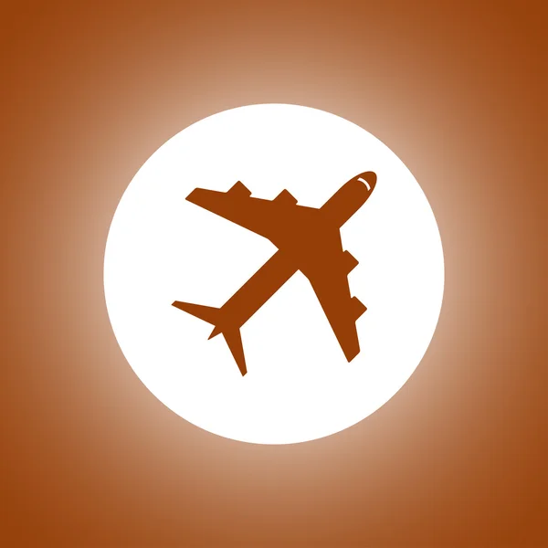 Plane icon. Flat design style. — Stock Vector