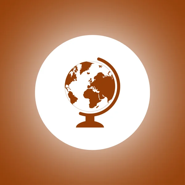 Geographie Schule Erde Globus Web-Symbol. Vektorillustration. — Stockvektor