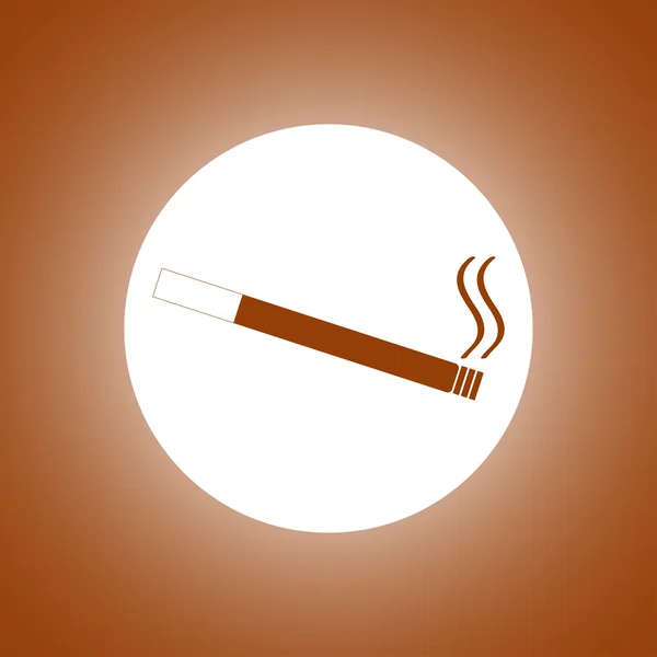 Cigarett-ikonen. Platt designerstil. — Stock vektor