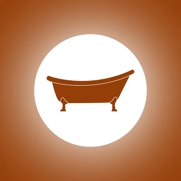 Icono de la bañera. Estilo de diseño plano . — Archivo Imágenes Vectoriales