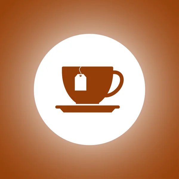 Tazza con icona bustina di tè — Vettoriale Stock