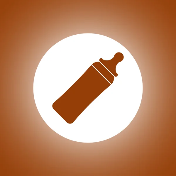 Ícone de garrafa de leite de bebê - Vetor — Vetor de Stock