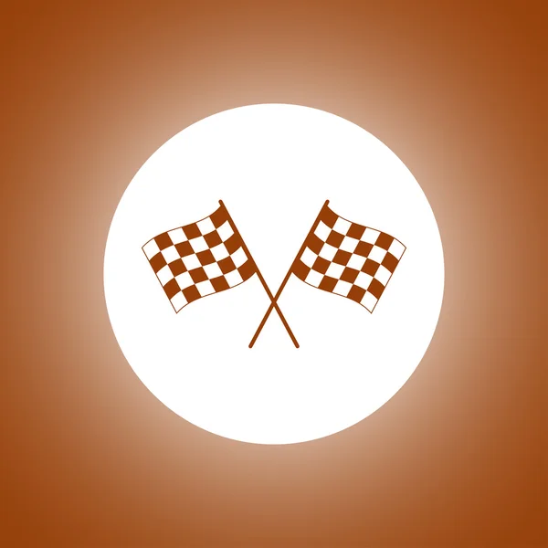Icono de la bandera de carreras — Vector de stock