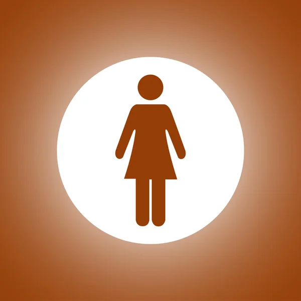 Vrouw - vector pictogram — Stockvector