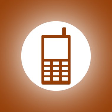 Telefon ikonu. düz tasarım biçimi