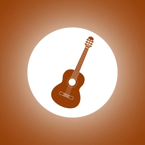 Icône guitare acoustique — Image vectorielle