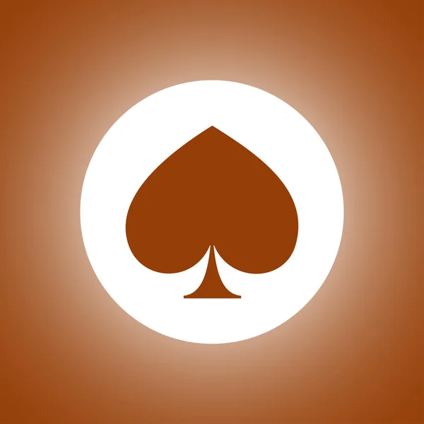 Icono de poker. Plano — Vector de stock