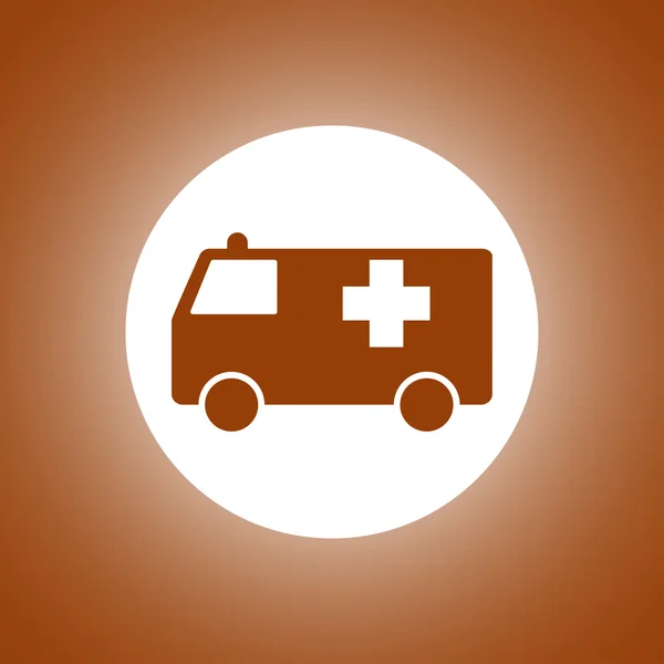 Ambulance icon. Flat — Stock Vector