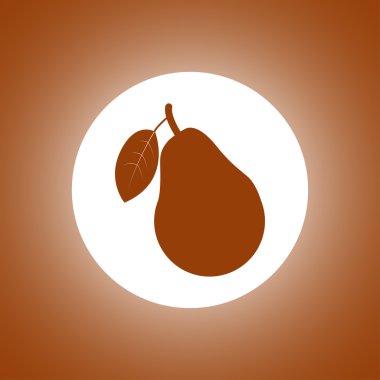 Bir armut simgesinin vektör illüstrasyonu