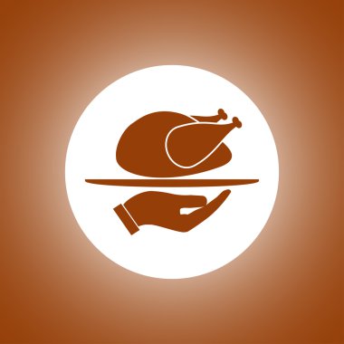 Tavuk. vektör simgesi