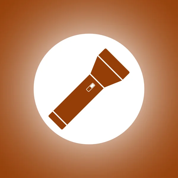 Icône lampe de poche. Plat — Image vectorielle
