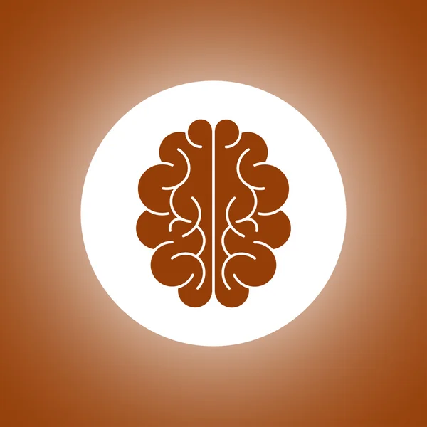 Icono cerebral. Ilustración de estilo plano . — Vector de stock