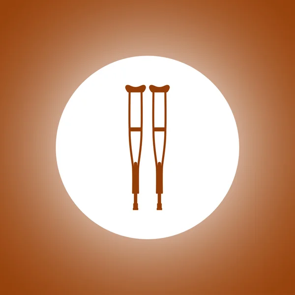 Krücken-Symbol. modernes Design flacher Stil — Stockvektor