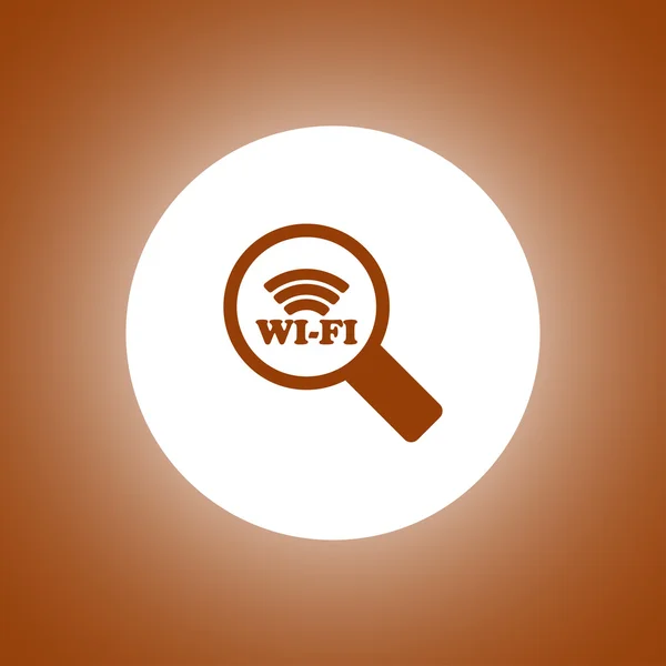 Buscar conexión wi-fi icono plano — Vector de stock