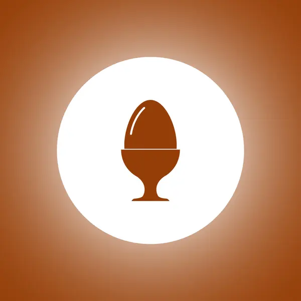 Lakás egy főtt tojás vektor ikon. — Stock Vector
