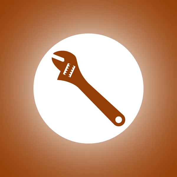 Wrench icon. Vector concept illustration for design — Stock Vector