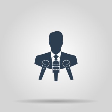 Vektör haber muhabiri simgesi