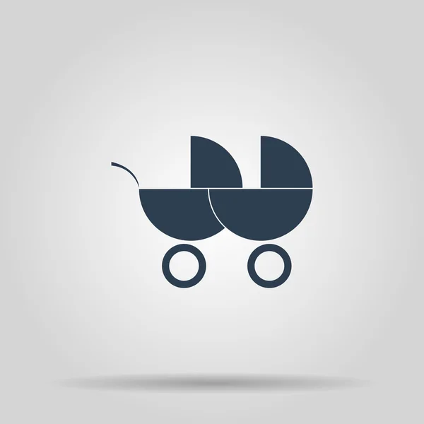 Transport pour deux bébé icône de la toile — Image vectorielle