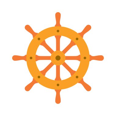 Gemi direksiyon işareti simgesi, vektör çizim.