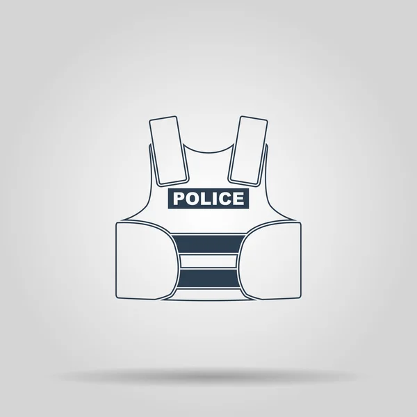 Bullet proof vest. body armor suit. — Stock Vector