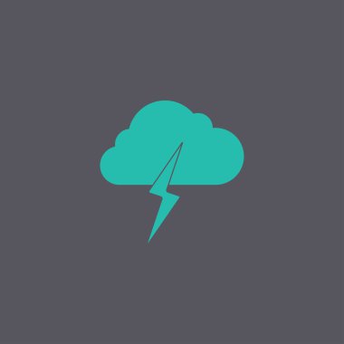 yıldırım cıvata hava düz çizgi simgesini Infographic illüstrasyon şablonu için web veya broşür