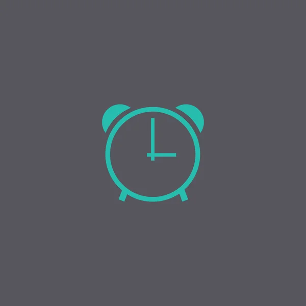 Icono del reloj, ilustración vectorial. estilo de diseño plano — Vector de stock