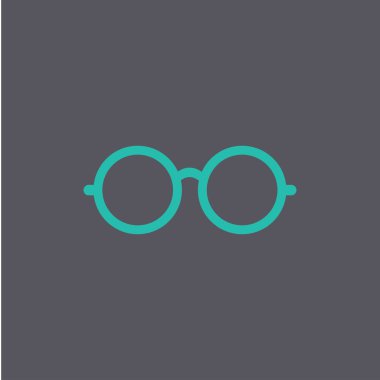 Gözlük simgesi. Düz tasarım stili.