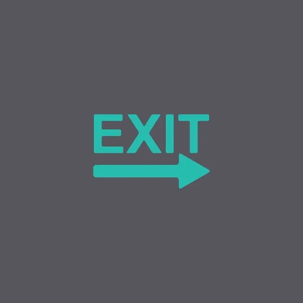 Exit-Symbol - Vektorillustration — Stockvektor