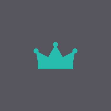 Taç simgesi. Düz tasarım stili.