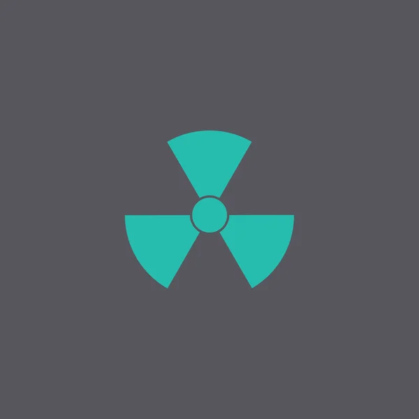 Radiation symbol. Flat design style. — Stock Vector
