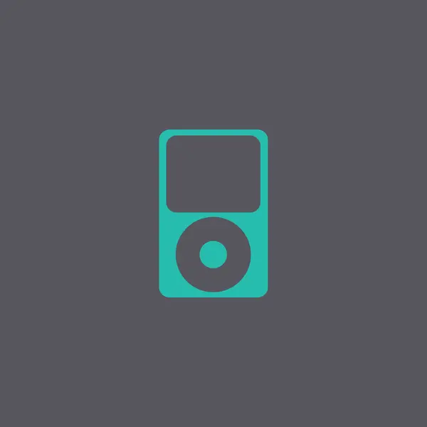 Portable media player icon. Flat design style. Vector EPS 10. — Stock Vector