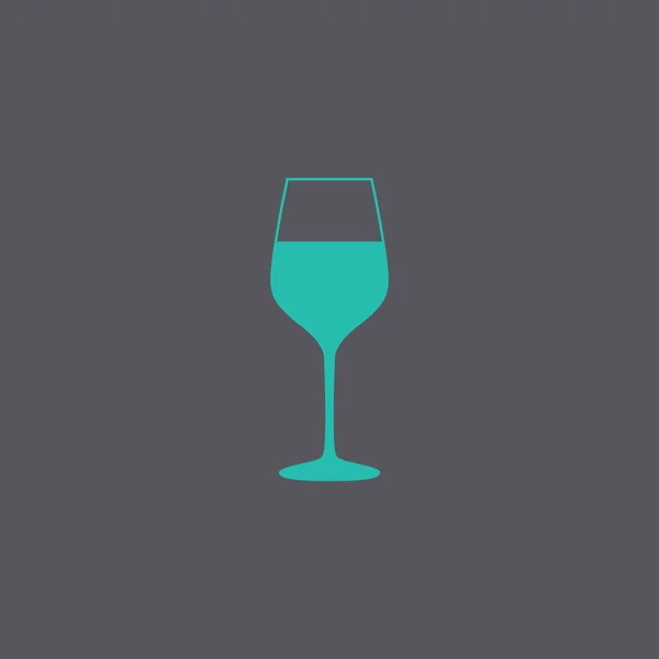 Icona del bicchiere di vino - Vettore — Vettoriale Stock